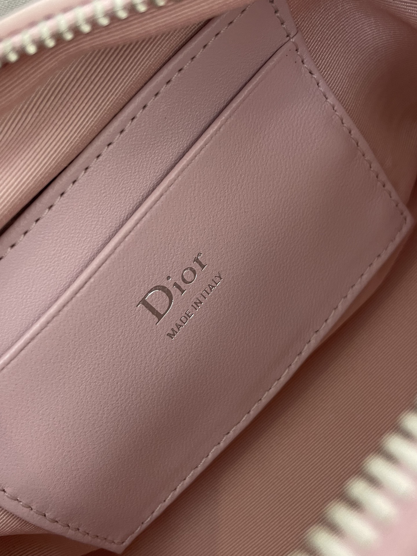 Bagsaaa D10r Bow Pouch Rose Songe S*pple Lambskin - 20cm